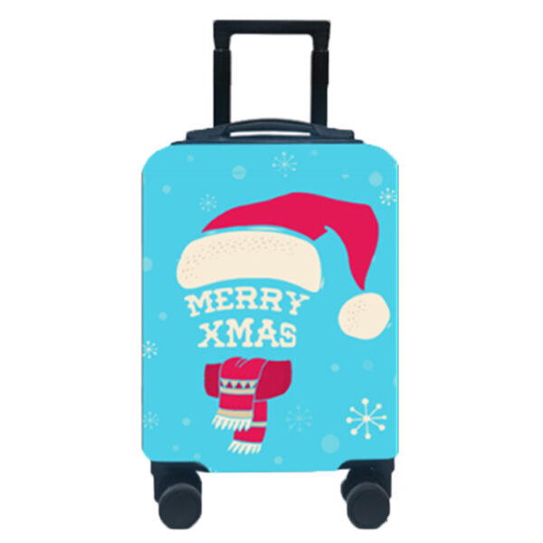 blue christmas hat kids luggage