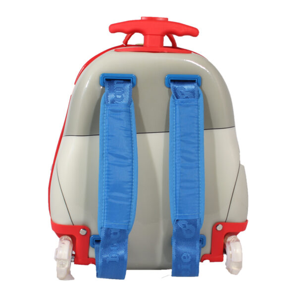 white robot kids luggage