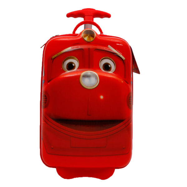 red locomotive kids luggage