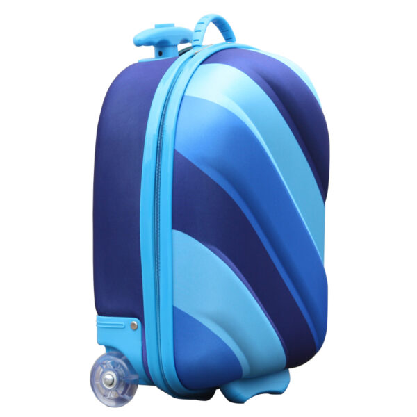 blue rainbow kids luggage